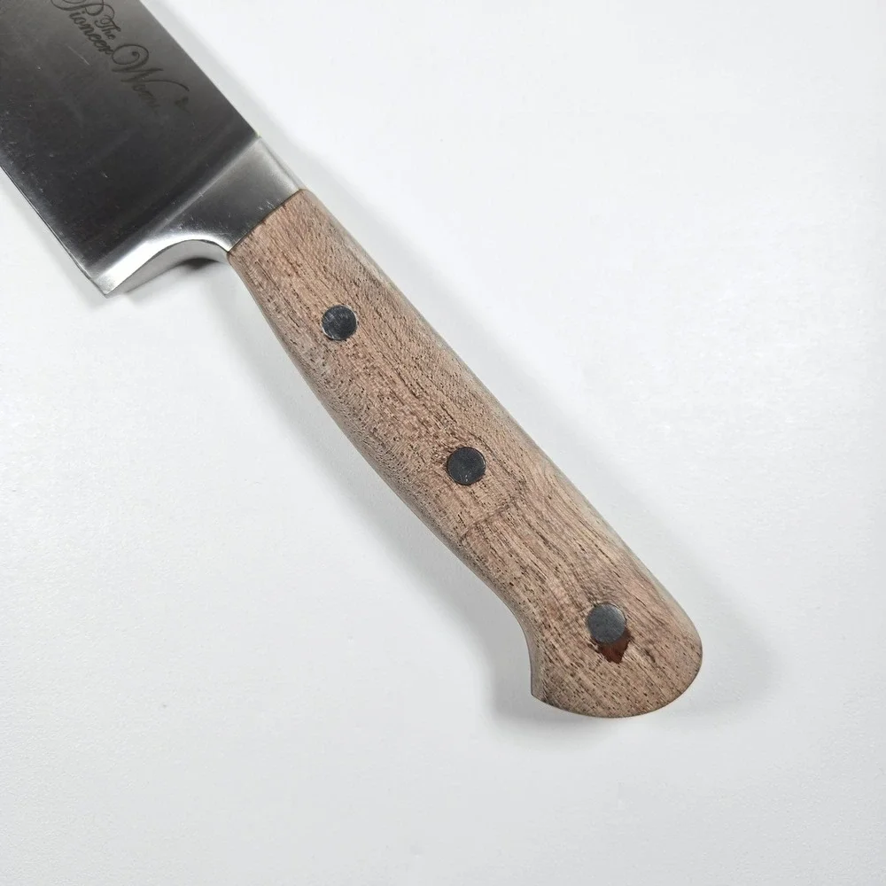 NICE Pioneer Woman Chef's Knife Wood Handle Stainless Steel Blade Full Tang‎